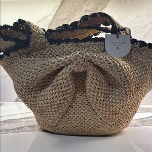 Kate Spade Tan Woven Tote Bag